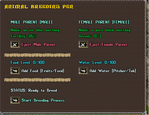 Breeding Pen Gump Menu